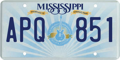 MS license plate APQ851