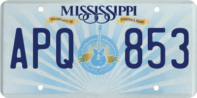MS license plate APQ853