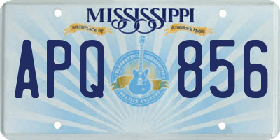 MS license plate APQ856