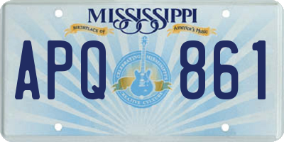 MS license plate APQ861