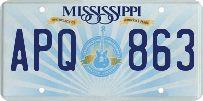 MS license plate APQ863