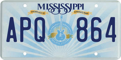 MS license plate APQ864