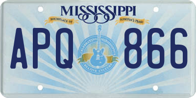 MS license plate APQ866