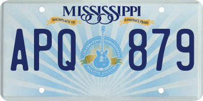 MS license plate APQ879