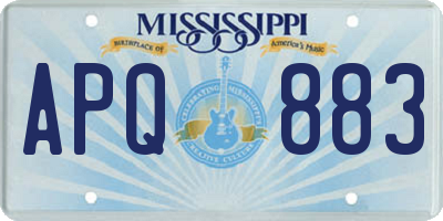 MS license plate APQ883