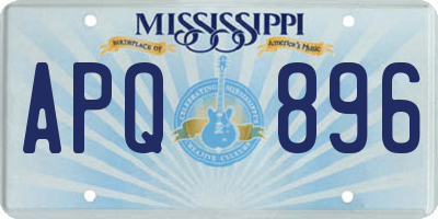 MS license plate APQ896