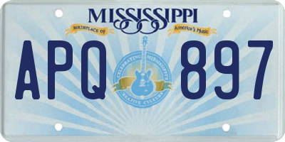 MS license plate APQ897
