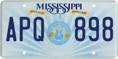 MS license plate APQ898
