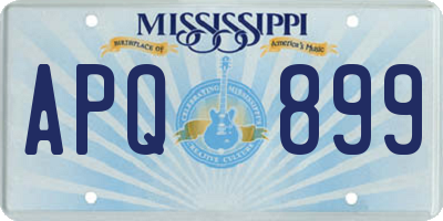 MS license plate APQ899