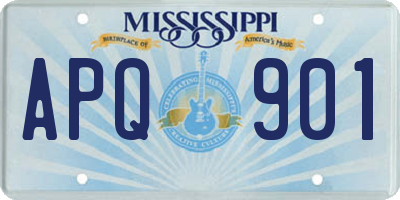 MS license plate APQ901