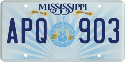 MS license plate APQ903
