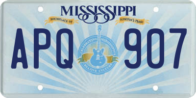 MS license plate APQ907