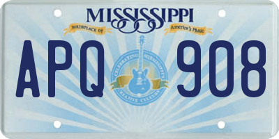 MS license plate APQ908