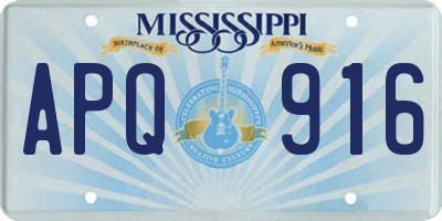 MS license plate APQ916
