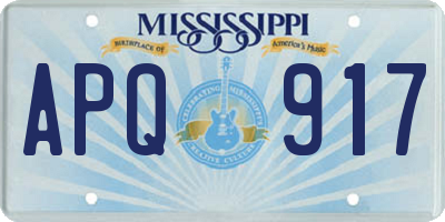 MS license plate APQ917