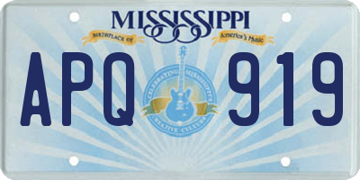 MS license plate APQ919