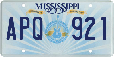 MS license plate APQ921