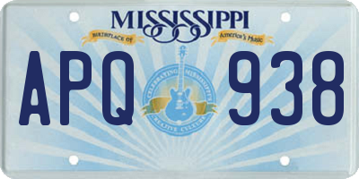 MS license plate APQ938