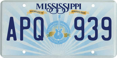 MS license plate APQ939