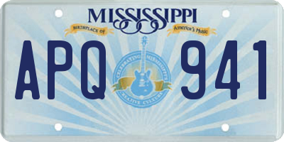 MS license plate APQ941