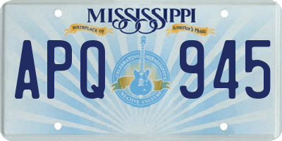 MS license plate APQ945