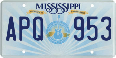 MS license plate APQ953