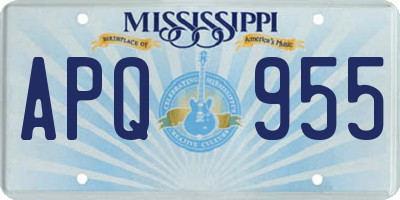 MS license plate APQ955