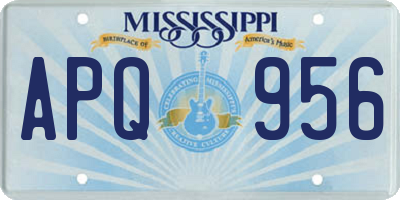 MS license plate APQ956
