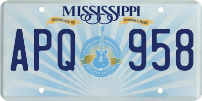 MS license plate APQ958