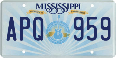 MS license plate APQ959