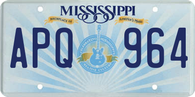 MS license plate APQ964