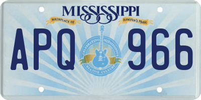 MS license plate APQ966