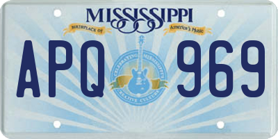 MS license plate APQ969