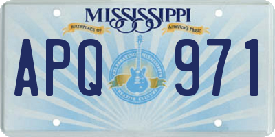 MS license plate APQ971