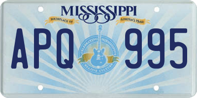 MS license plate APQ995