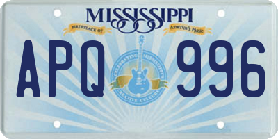 MS license plate APQ996