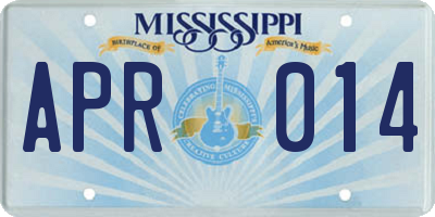 MS license plate APR014