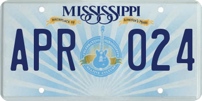MS license plate APR024