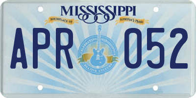 MS license plate APR052