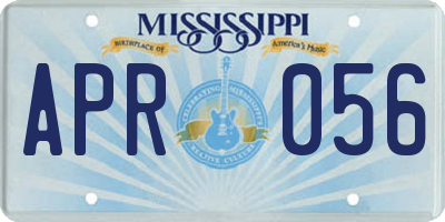 MS license plate APR056