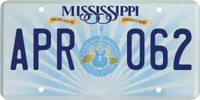 MS license plate APR062
