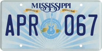 MS license plate APR067