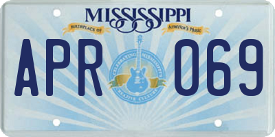 MS license plate APR069