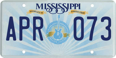 MS license plate APR073