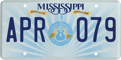 MS license plate APR079