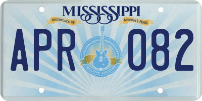 MS license plate APR082