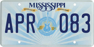 MS license plate APR083