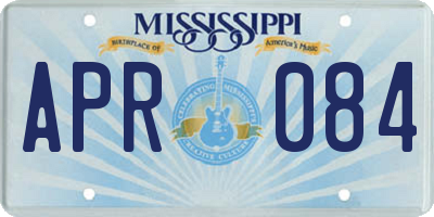 MS license plate APR084