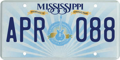 MS license plate APR088