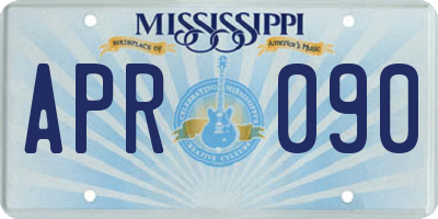 MS license plate APR090